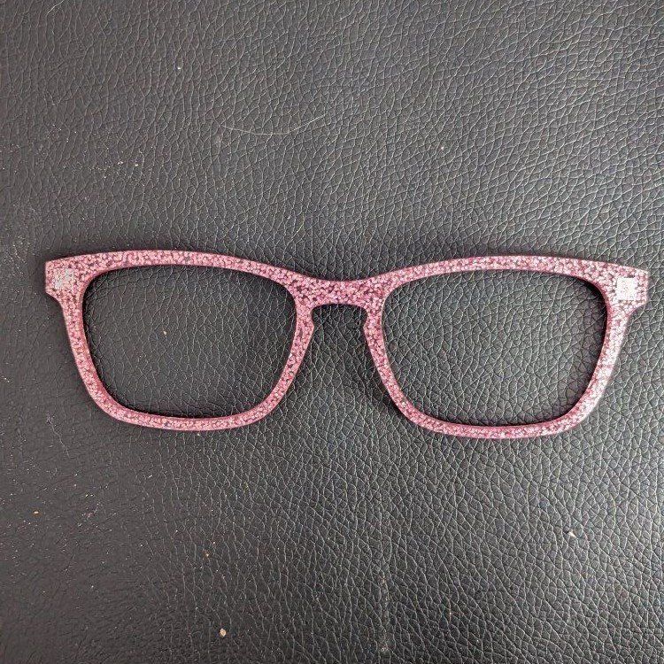 Sparkly Pink Unisex Eyeglass Frames -PAIR Eyewear Toppers for the Casper