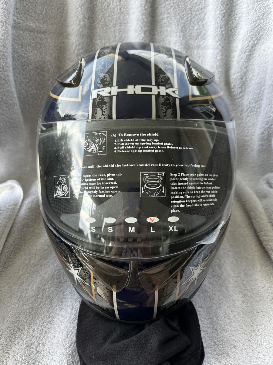 New Street Bike Helmet, Blue, Large, Carbon