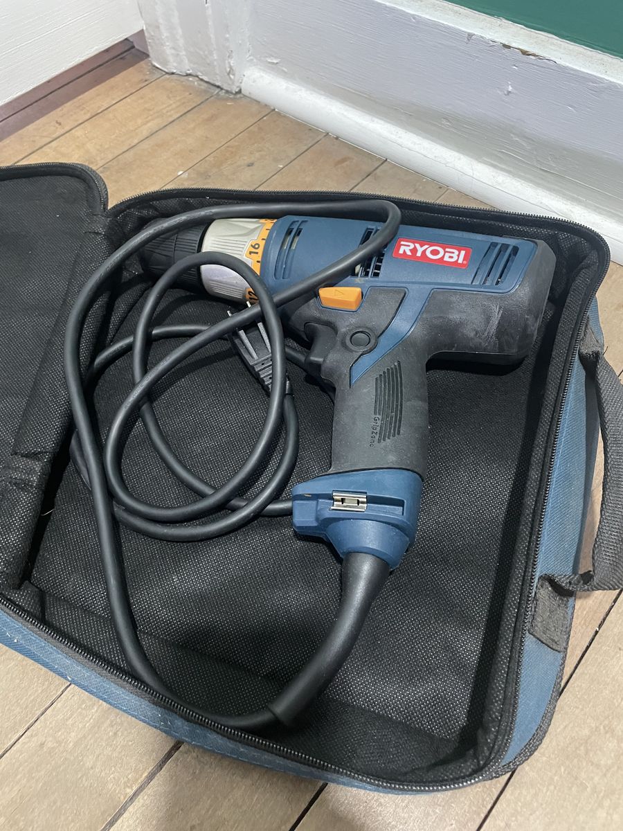 Ryobi 3/8” Corded Drill with Case