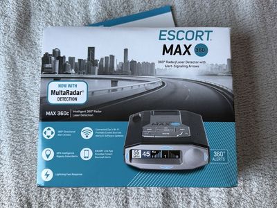 ESCORT MAX 360c Radar Laser Detector with MultaRadar Detection and GPS