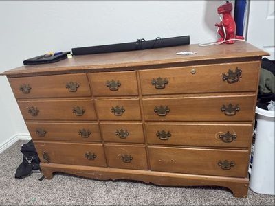 12 drawer wood dresser