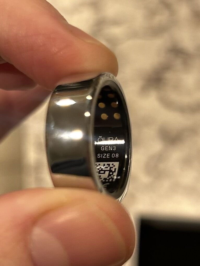 Oura Ring Gen 3 Silver Size 8