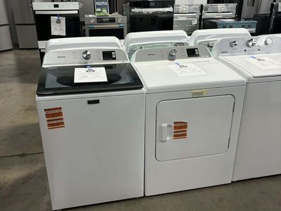 NEW MAYTAG WHITE TOP LOAD LAUNDRY SET