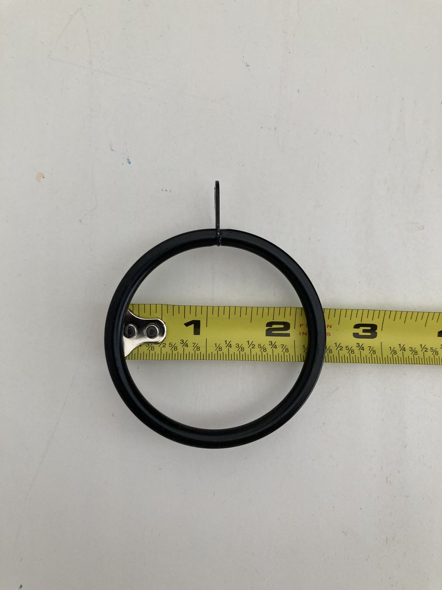 Black Metal 2" Curtain Rings