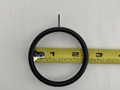 Black Metal 2" Curtain Rings