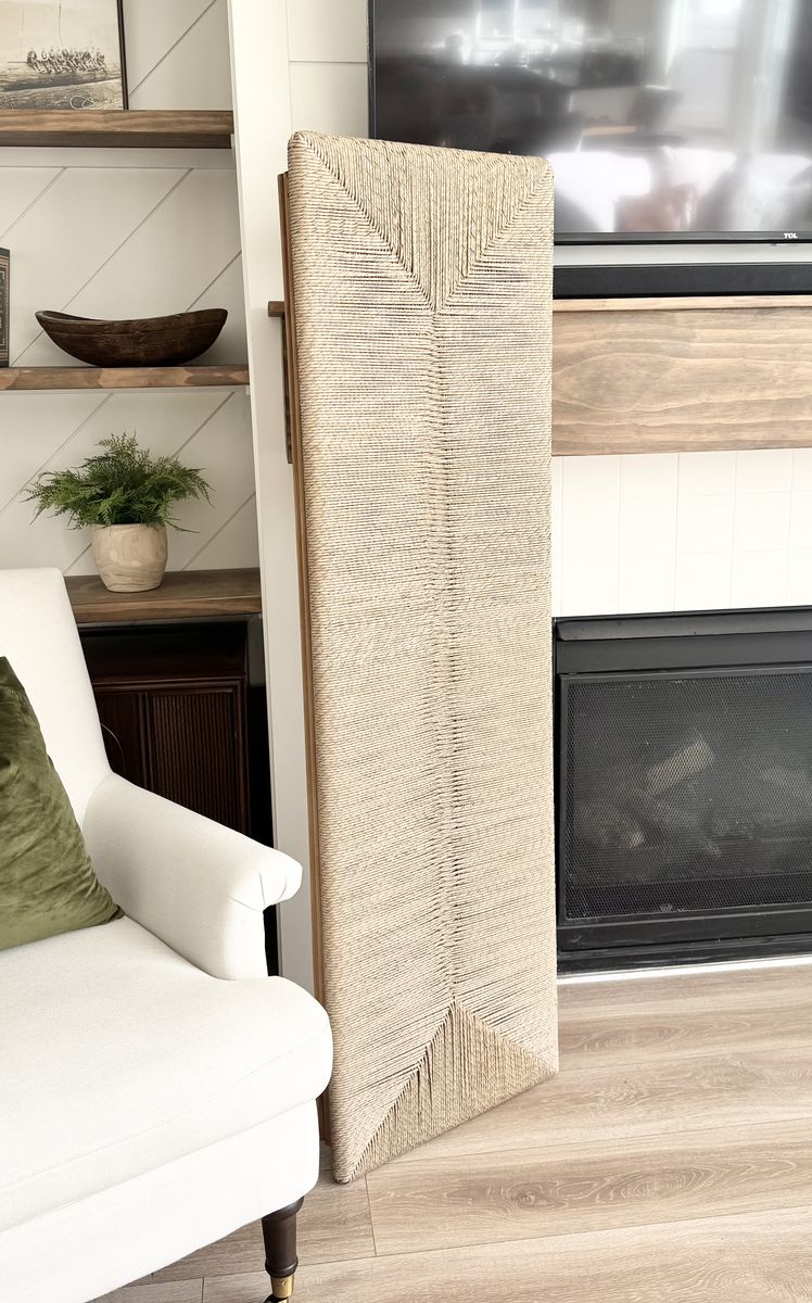 High End Morris & Co. Woven Bench Top Rattan Wood