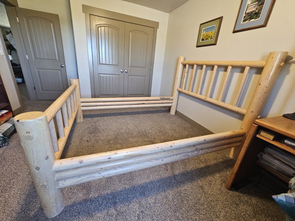 Queen  Size Log Bed Frame