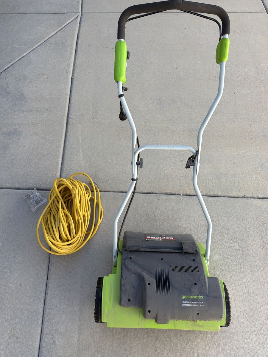 Greenworks Electric Dethatcher & 100' Cord