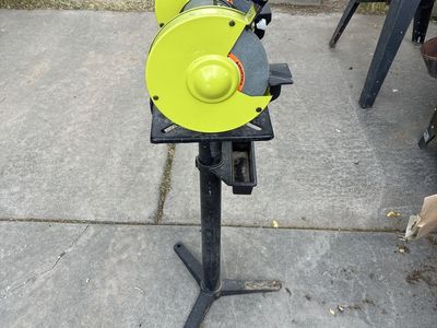 RYOBI 6" Bench Grinder with Stand - Model #BG612G - 3450 RPM - Used Excellent