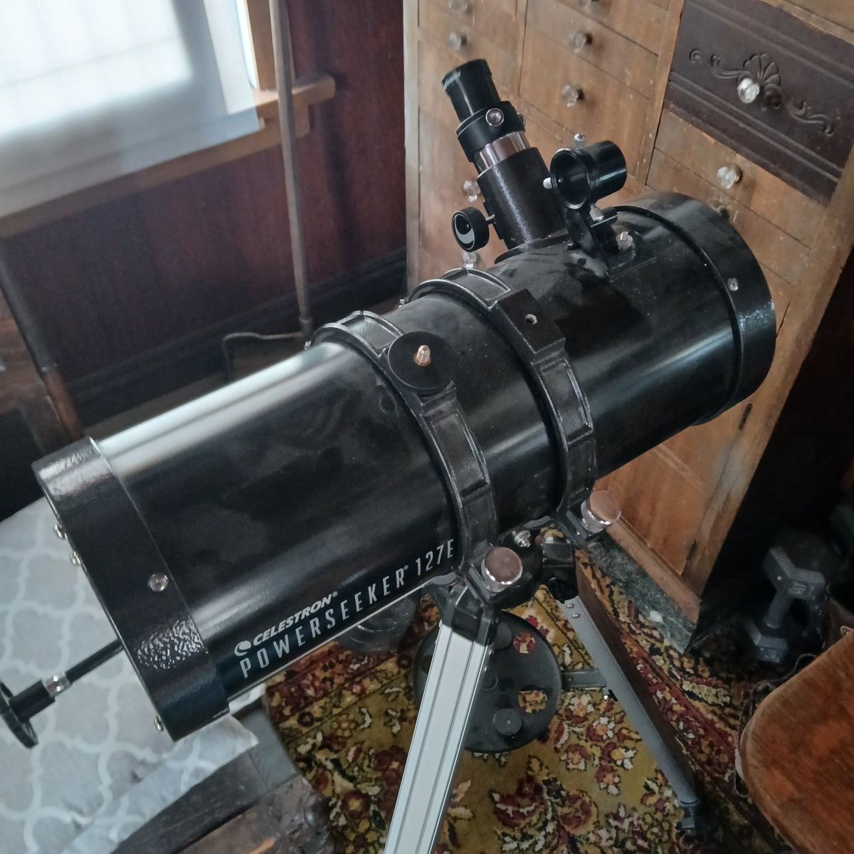 Celestron telescope.