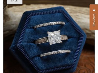 Antler Rings Wedding Ring Set Size 7