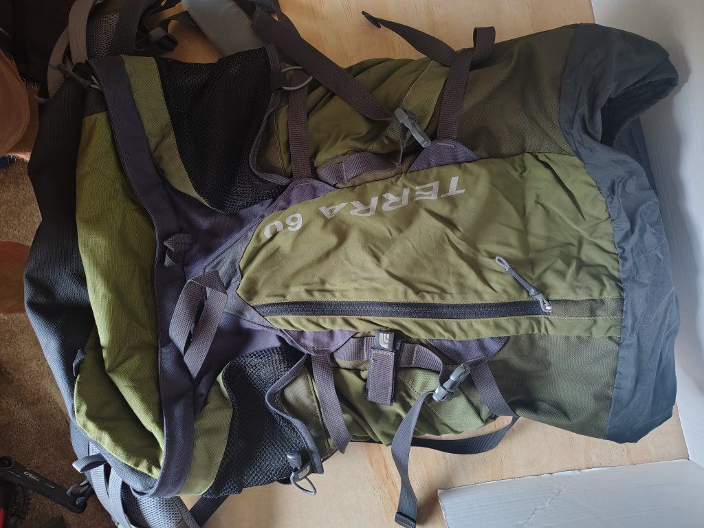 The North Face Terra 60 Hiking Backpack - Green/Black, 60 Liter Internal Frame Pack