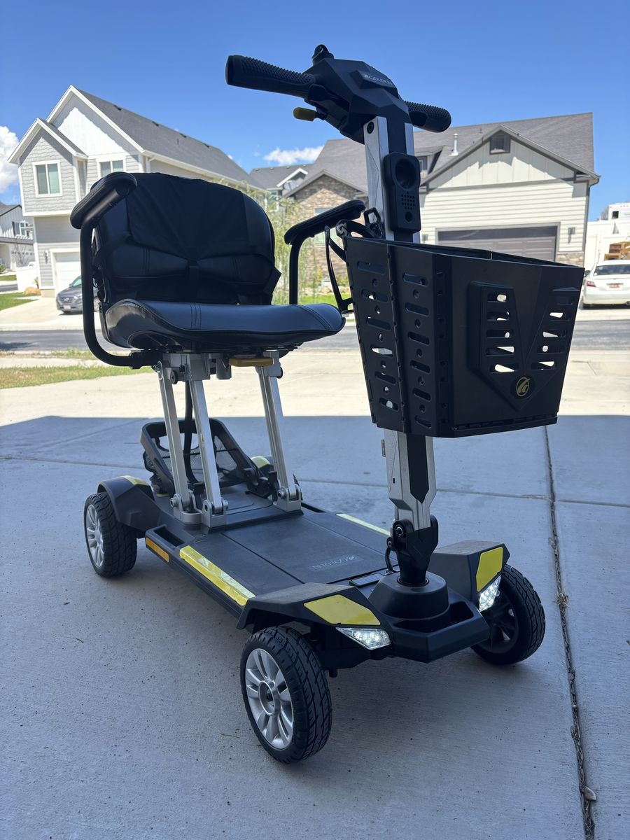 Golden Technologies Mobility Scooter - Black and Yellow Portable Electric Scooter