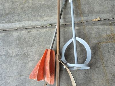 Assorted Paint and Mortar Mixer Drill Attachments - Set of 3