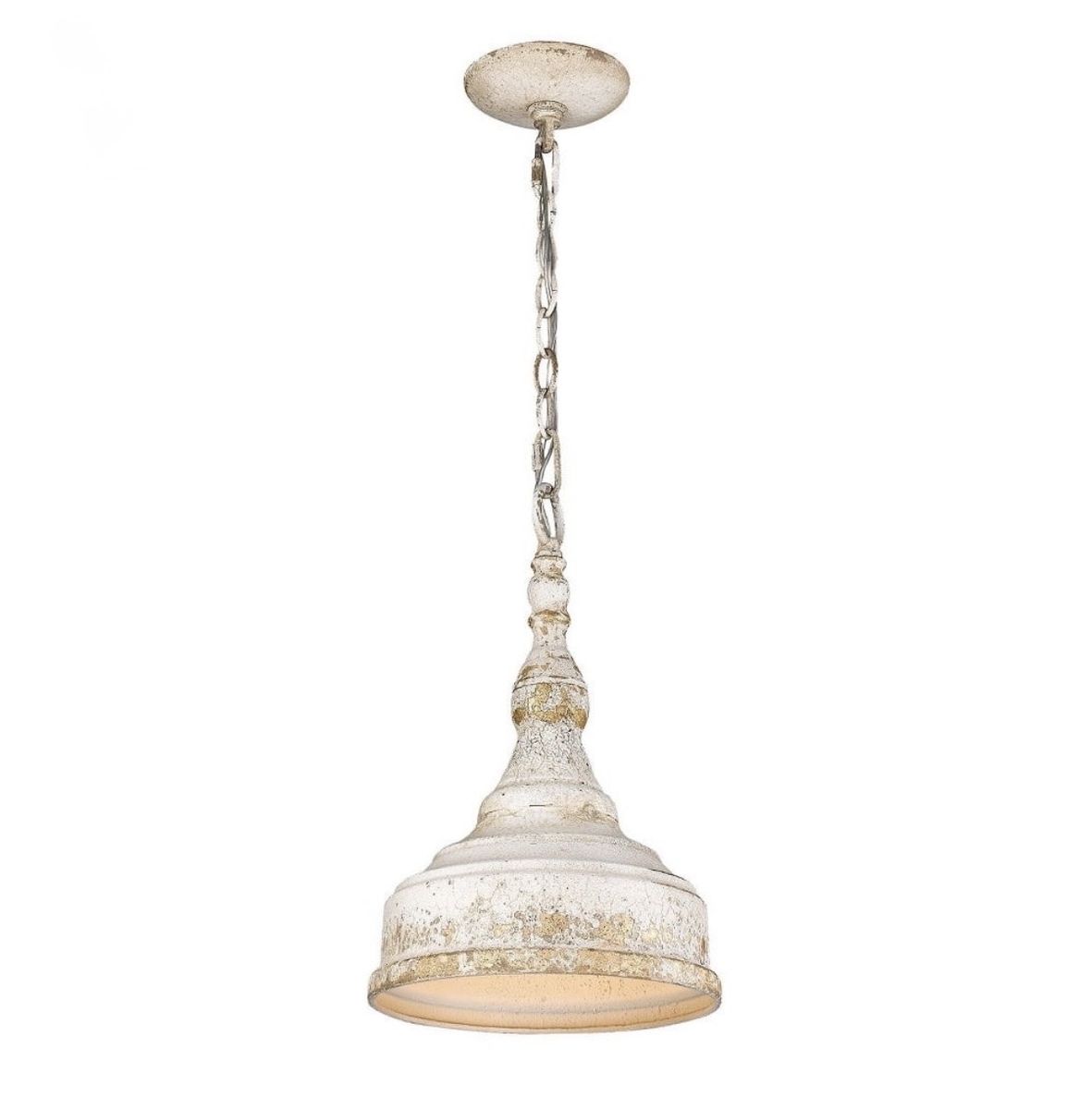 NEW Golden Lighting Keating Collection 1-Light Antique Ivory Pendant Light (3 Available)