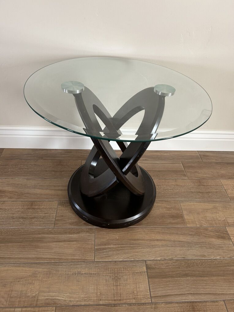 Unique Glass-top End Table - Coffee Table