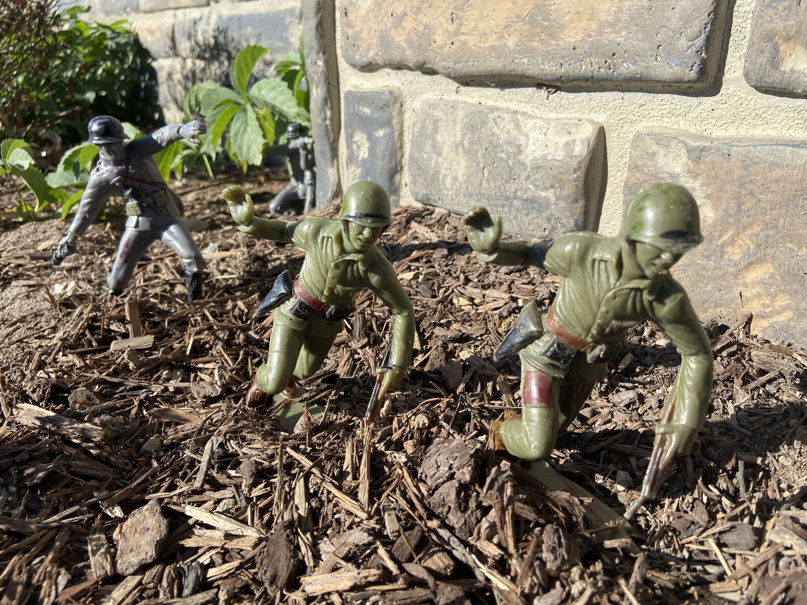 It's Christmas, 1963! Louis Marx, 6 inch  US and German WWII Soldiers