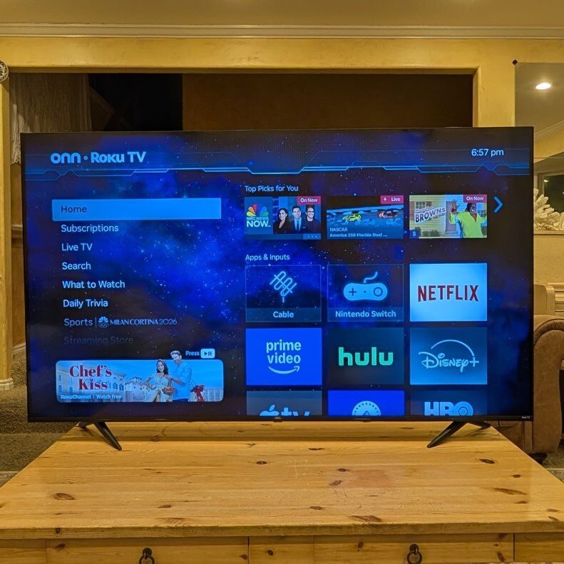 Onn 65 inch 4K UHD Smart Roku TV