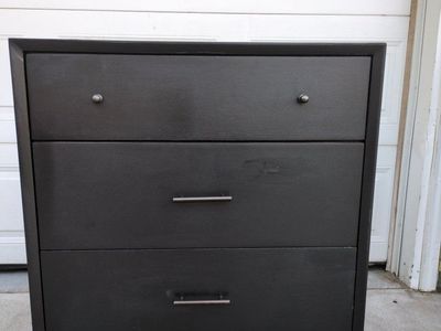 Modern Black 3-Drawer Dresser with Angled Legs by Alpine Flynn