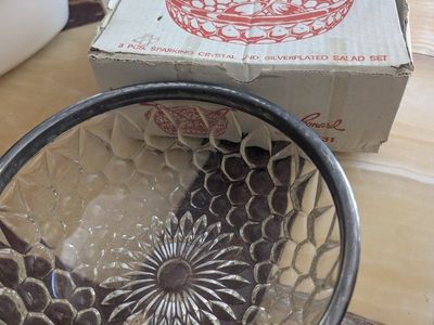 Leonard Silver plate Salad Bowl #8131