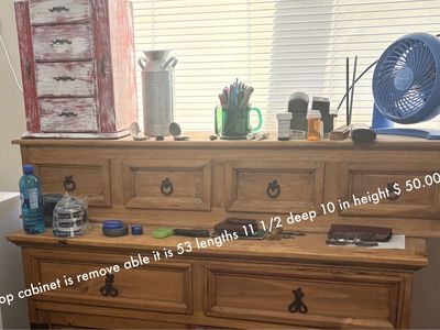 Rustic wood cabinets