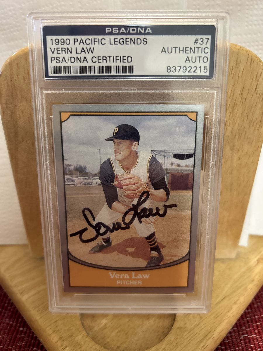 Vern Law 1990 Pacific Legends PSA/DNA Autograph Hand Signed Authentic Auto Pittsburgh Pirates