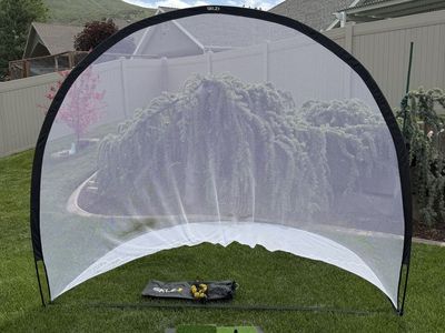 SKLZ Home Driving Range Golf Net with Chipping Mat & Practice Balls - 7' Tall