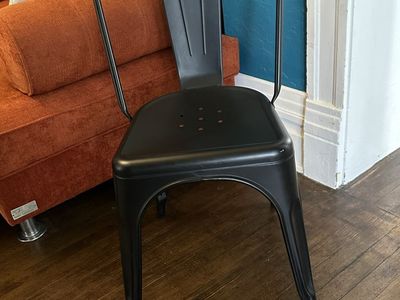 Black Metal Industrial Dining Chair - Tolix Style