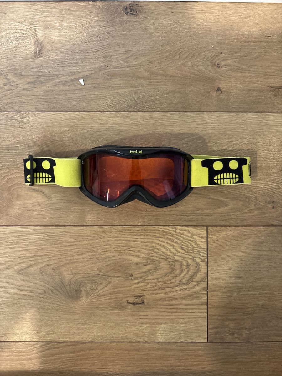 Bolle Ski Goggles - Yellow Strap with Face Design