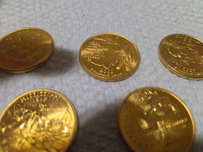 2002 gold plated state quarters uncirclated