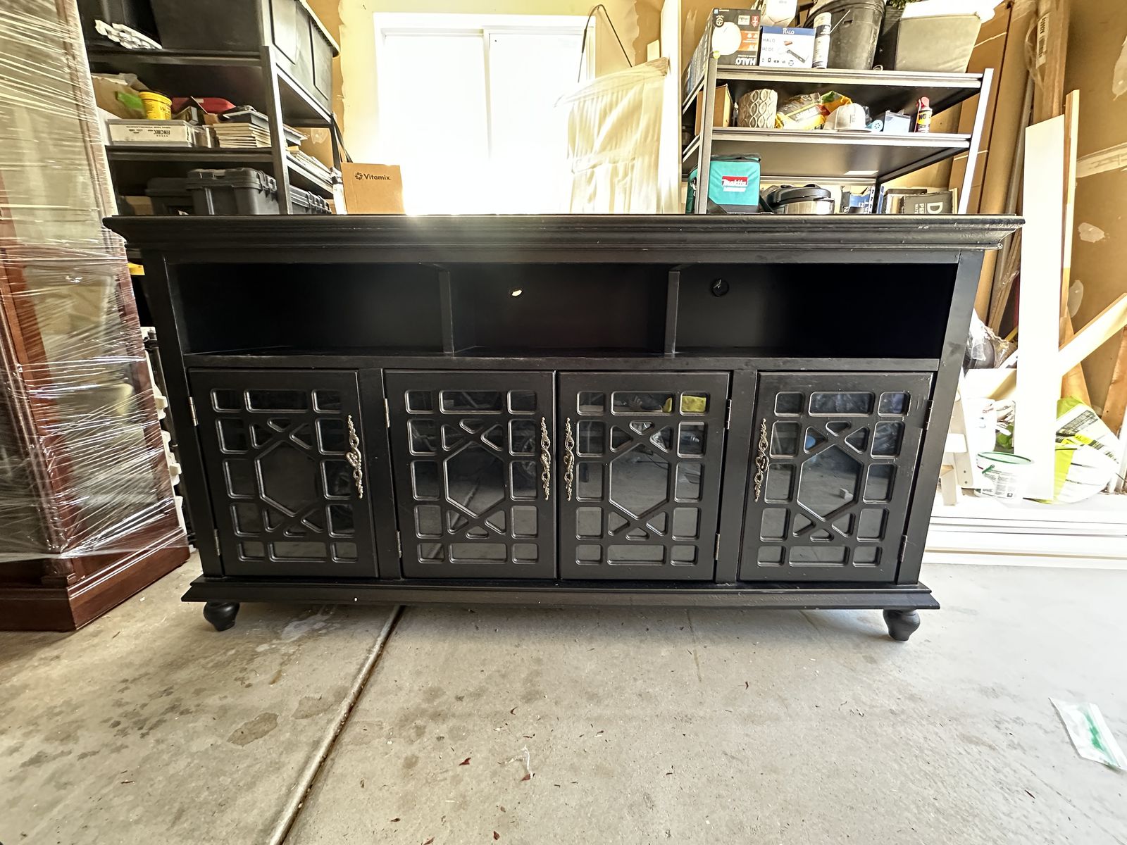 Black media console/buffet
