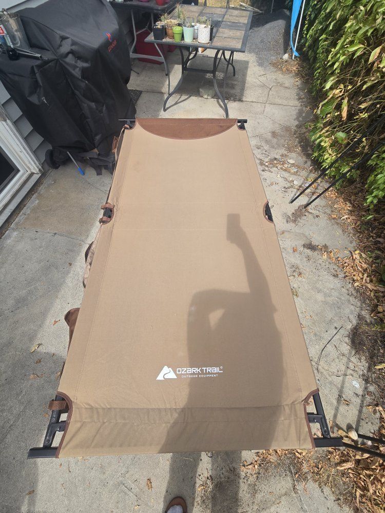 Ozark Trail Outdoor Equipment Camping Cot - Tan, Portable & Foldable