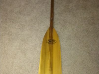Wooden canoe paddle