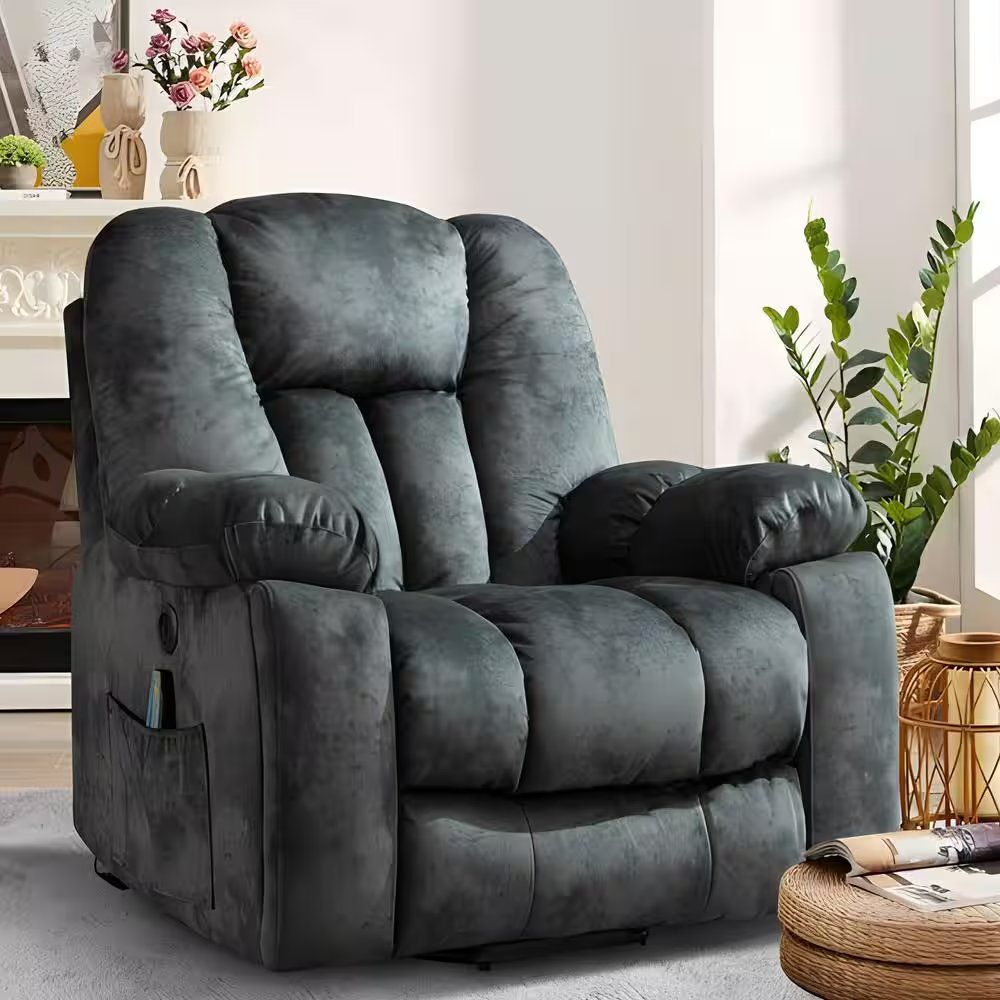 40.6" W Grey Power Lift Recliner