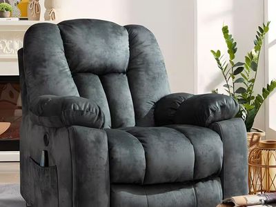 40.6" W Grey Power Lift Recliner