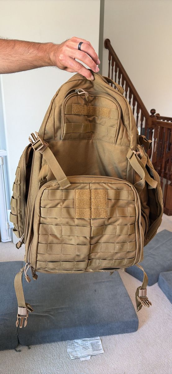 5.11 Tactical RUSH24 2.0 Military Survival Molle Backpack 37L - Kangaroo with Laptop Compartment