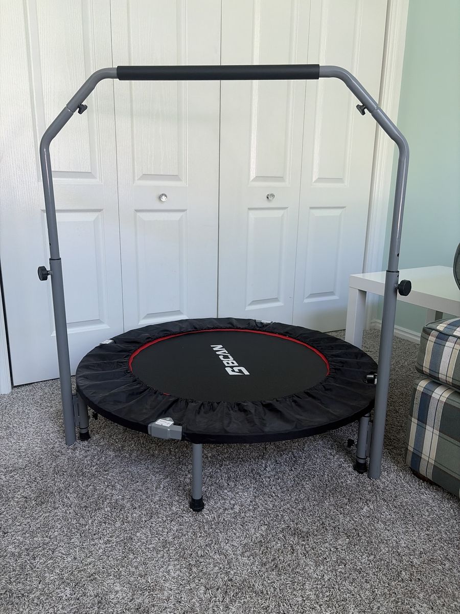 BCAN Rebounder Fitness Trampoline with Adjustable Handlebar