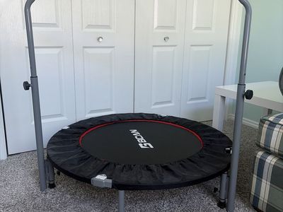 BCAN Rebounder Fitness Trampoline with Adjustable Handlebar