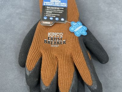 Kinco Frost Breaker Thermal Knit Shell Gloves with Foam Latex Palm - Size Large