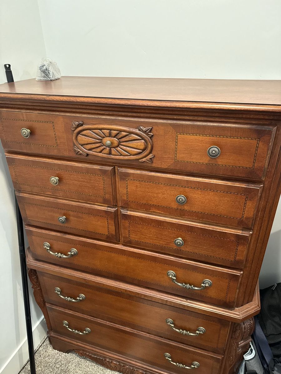 Solid wood tall dresser