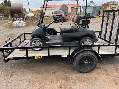 golf cart and trailer
