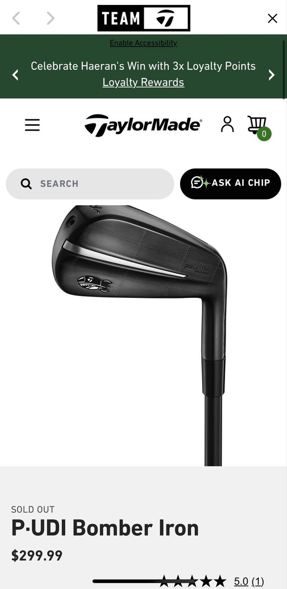 TaylorMade P-UDI Bomber Iron