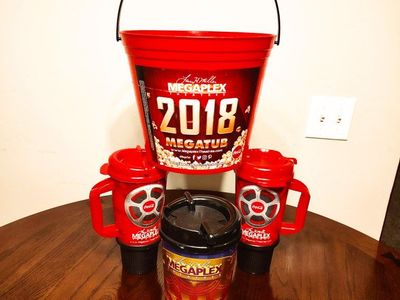 Megaplex Mugs and Popcorn Bucket