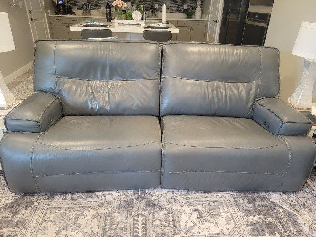 Leather Power Reclining Sofa