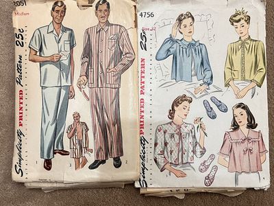 Vintage sewing patterns. 1940s.