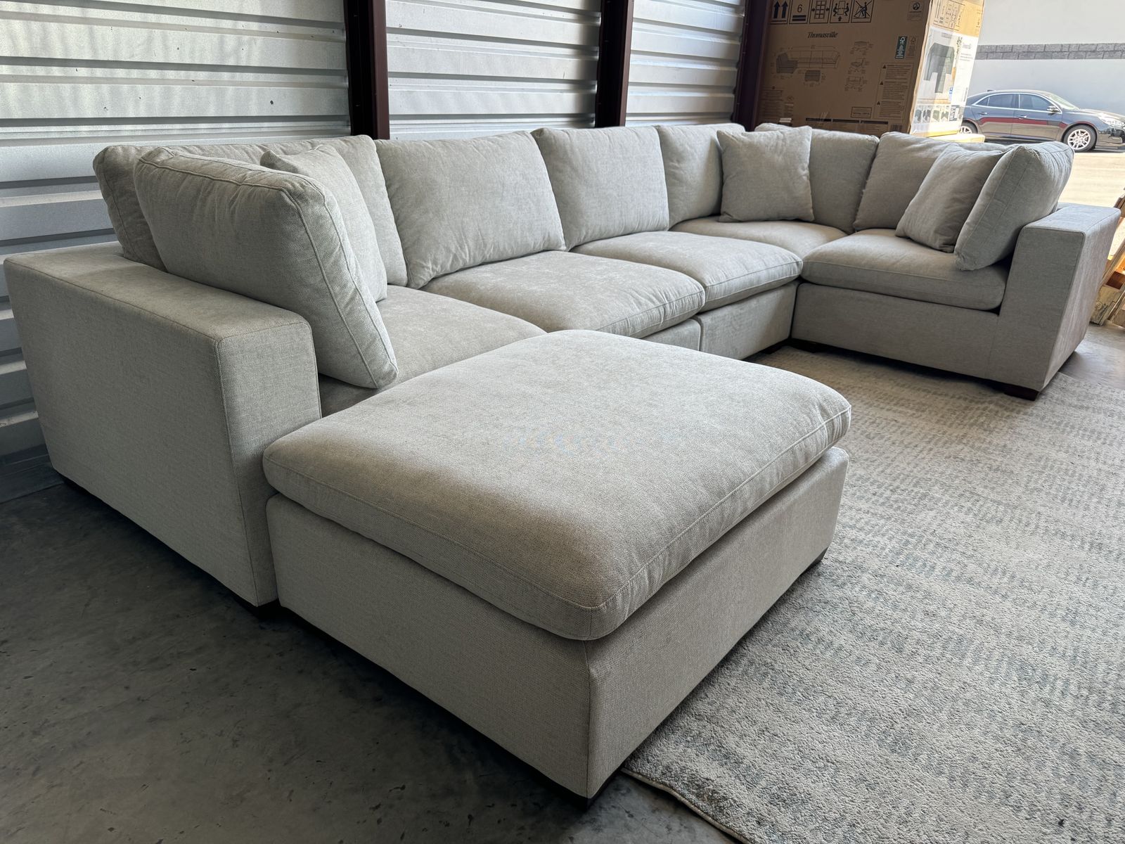 GRAY COSTCO LOWELL MODULAR SECTIONAL SOFA COUCH