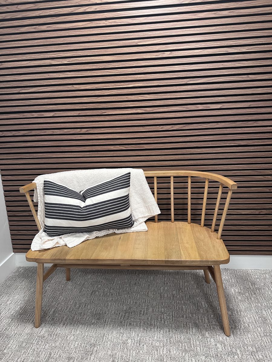 Shaken Wooden Curve Back Dining / Entryway Bench