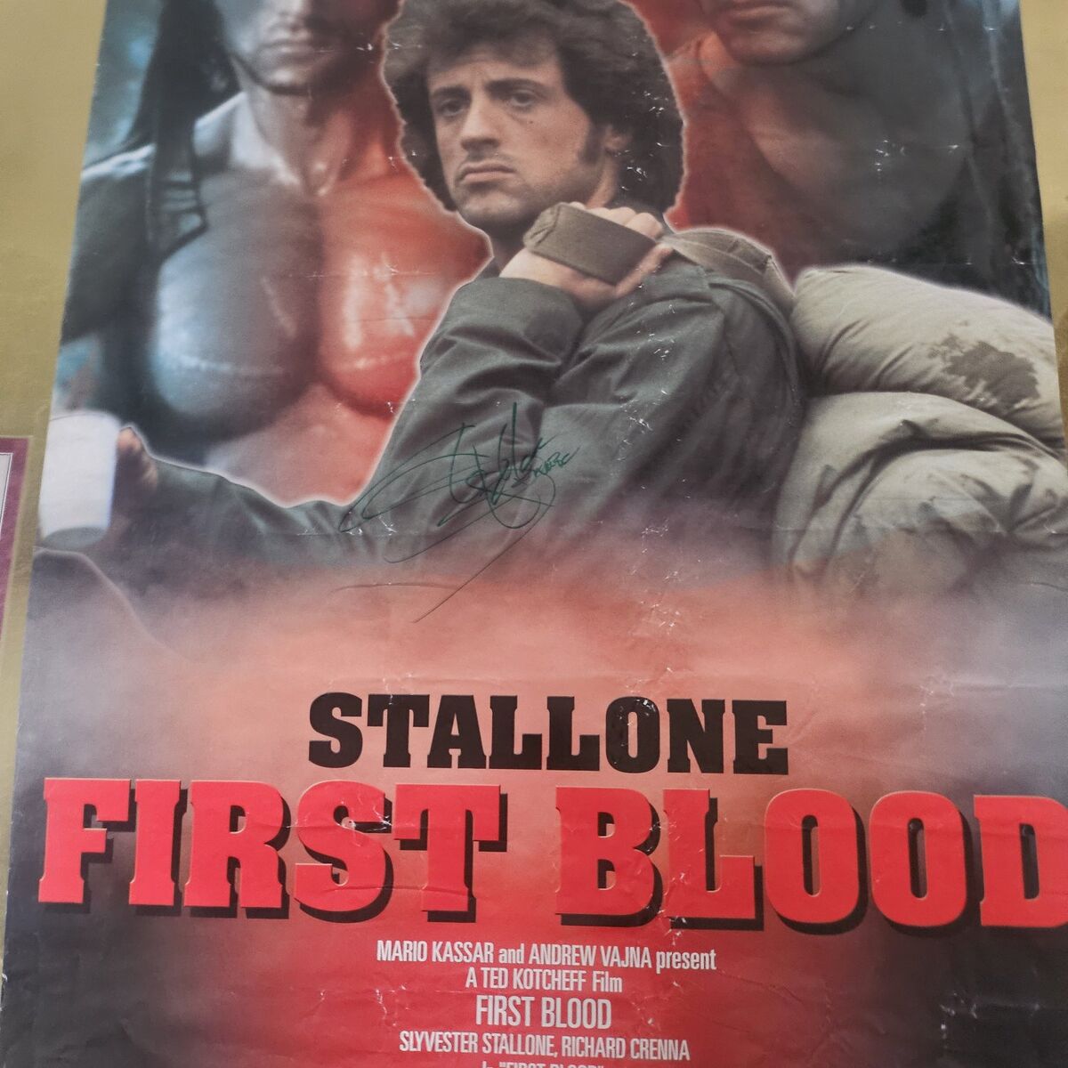 Rambo First Blood Autographed Movie Poster