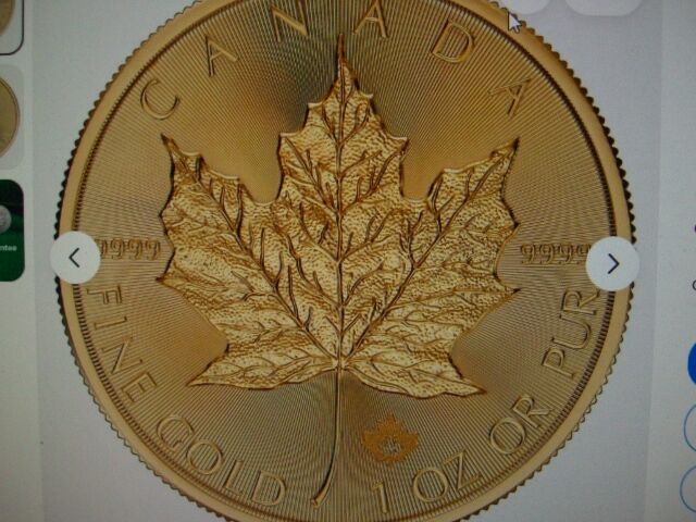MAPLE LEAF 1 OZ GOLD COIN & SILVER 1 OZ COINS
