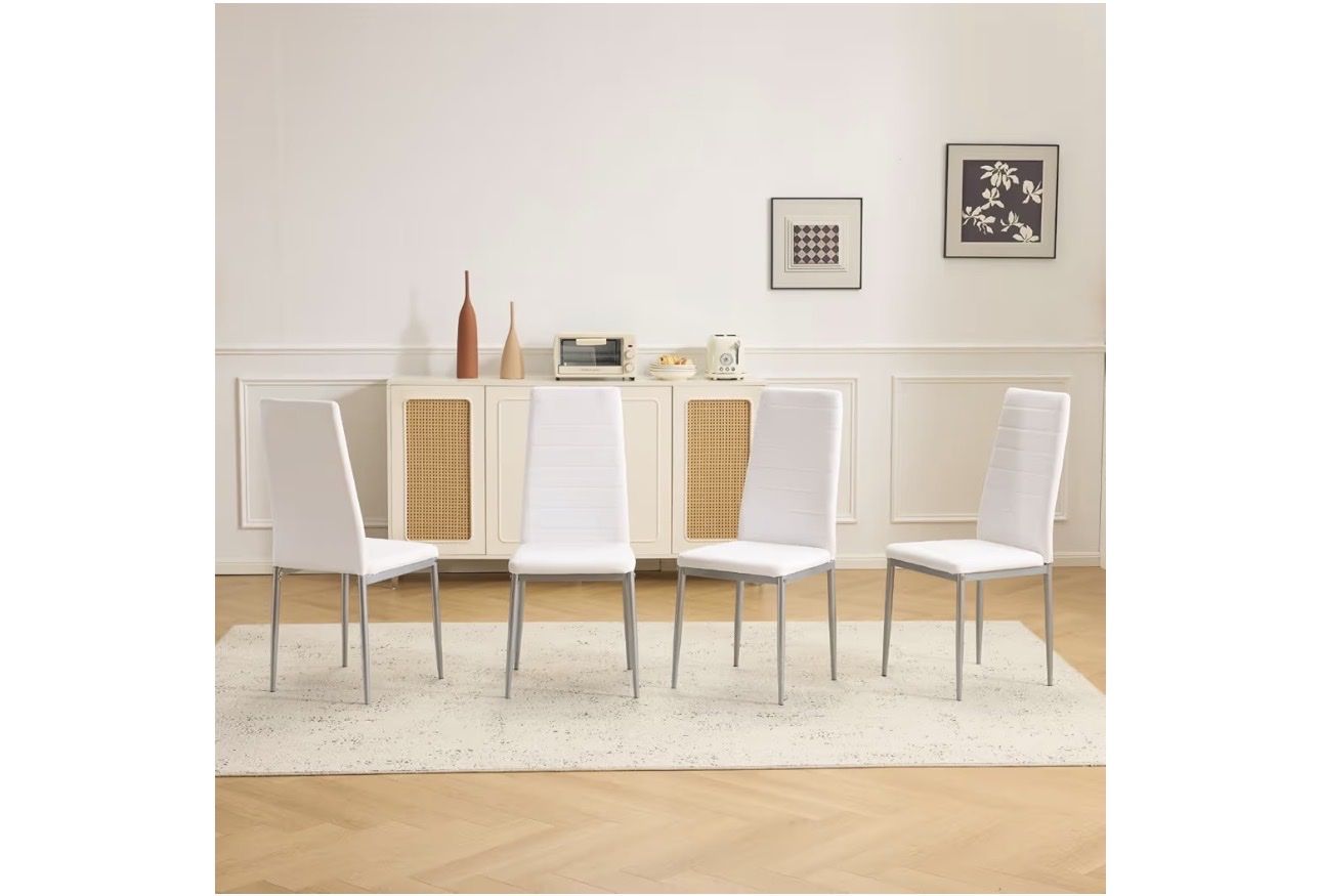 4 PU Leather Dining Chairs